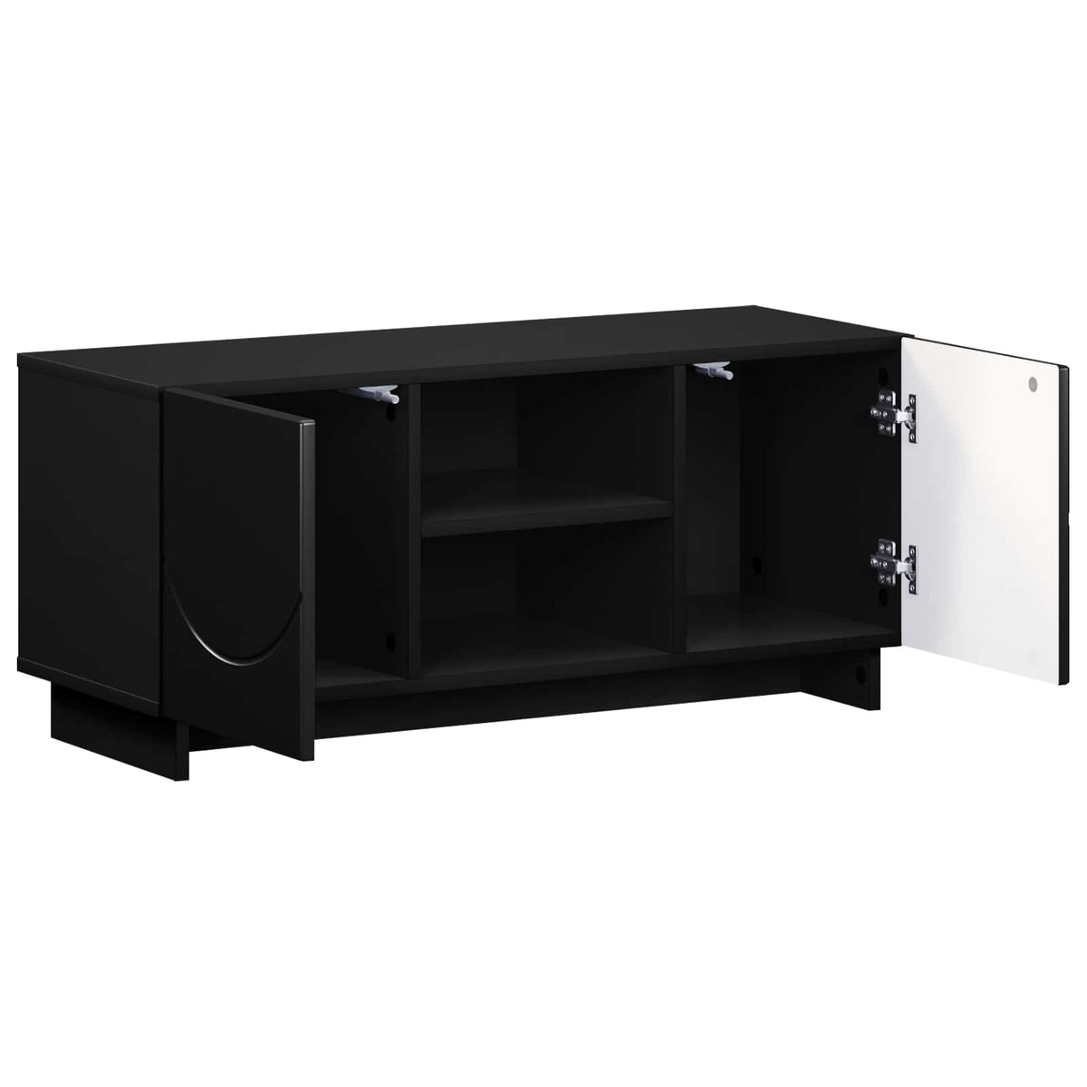 TV-standaard 90 x 34,5 x 40 cm Zwart Bewerkt hout