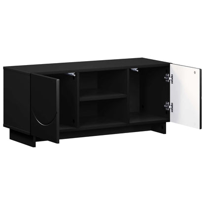 TV-standaard 90 x 34,5 x 40 cm Zwart Bewerkt hout