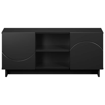 TV-standaard 90 x 34,5 x 40 cm Zwart Bewerkt hout