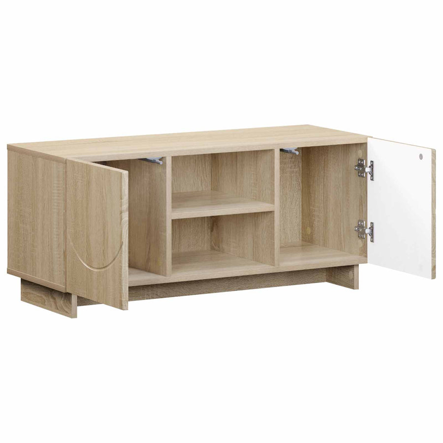 TV-standaard 90 x 34,5 x 40 cm Sonoma Eiken Bewerkt hout