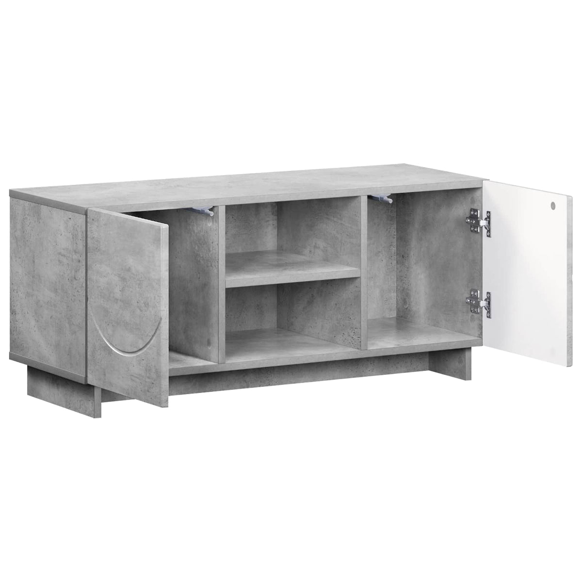 TV-standaard 90 x 34,5 x 40 cm Betongrijs Bewerkt hout