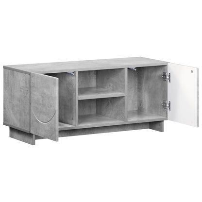 TV-standaard 90 x 34,5 x 40 cm Betongrijs Bewerkt hout