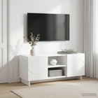 Tv-meubel 90x34,5x40 cm hoogglans wit bewerkt hout