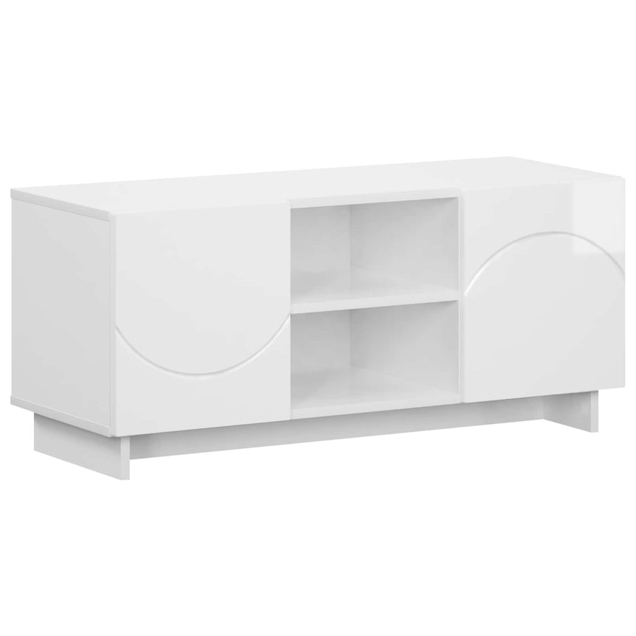 TV-standaard 90 x 34,5 x 40 cm Hoogglans Wit Bewerkt hout