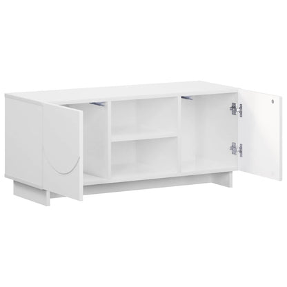 TV-standaard 90 x 34,5 x 40 cm Hoogglans Wit Bewerkt hout