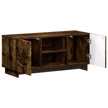 TV-standaard 90 x 34,5 x 40 cm Gerookt eiken Bewerkt hout