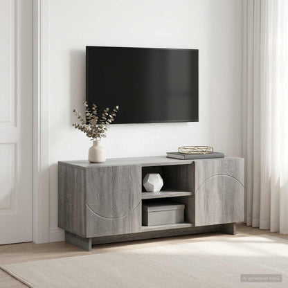 TV-standaard 90 x 34,5 x 40 cm Grijs Sonoma Bewerkt hout