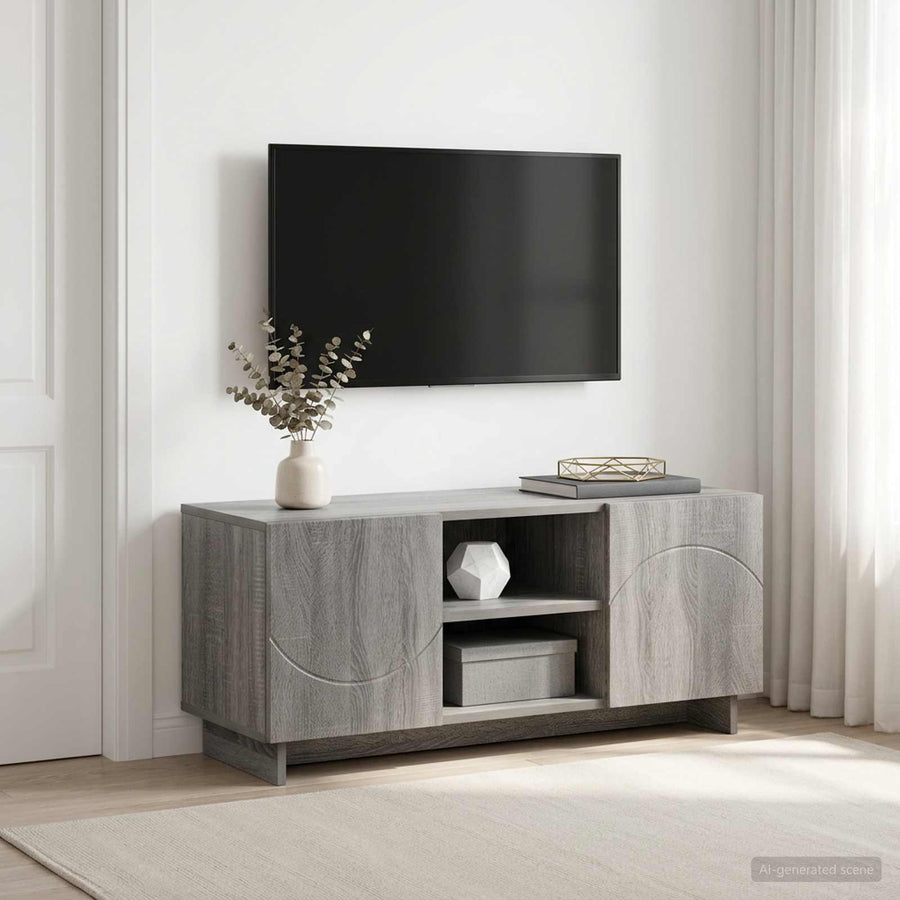 TV-standaard 90 x 34,5 x 40 cm Grijs Sonoma Bewerkt hout