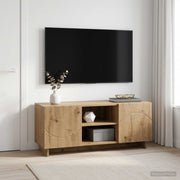 Tv-meubel 90x34,5x40 cm bewerkt hout artisanaal eiken