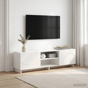 Tv-standaard 140x34.5x40 cm wit bewerkt hout