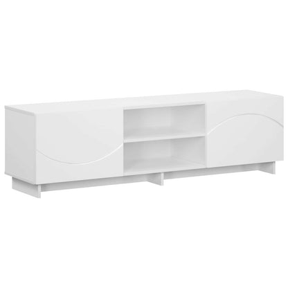 TV-standaard 140 x 34,5 x 40 cm Wit Bewerkt hout