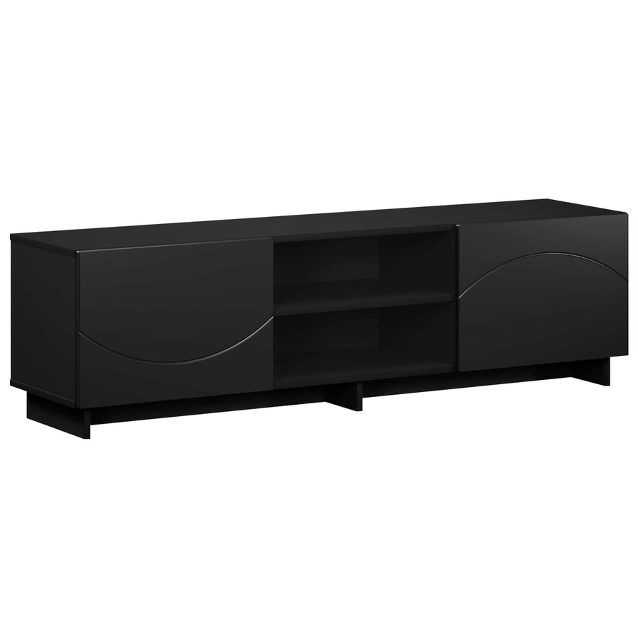 TV-standaard 140 x 34,5 x 40 cm Zwart Bewerkt hout