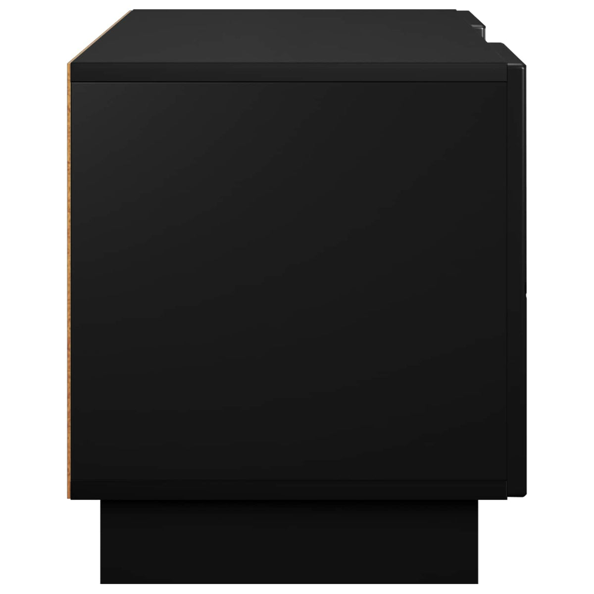 TV-standaard 140 x 34,5 x 40 cm Zwart Bewerkt hout