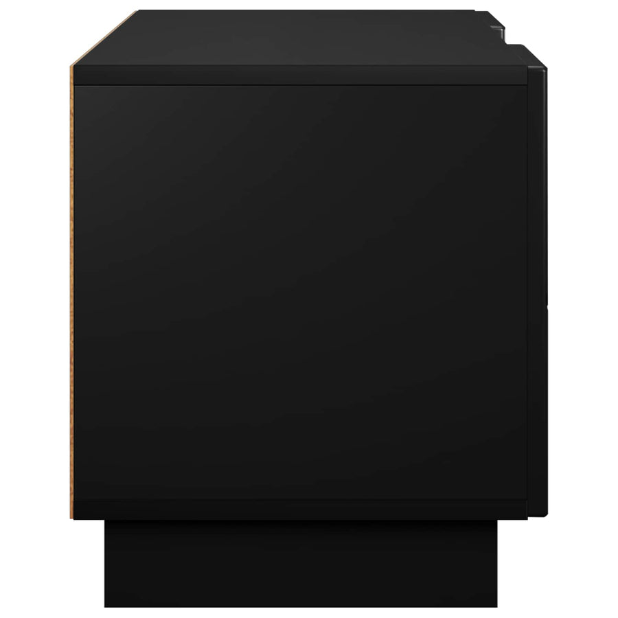 TV-standaard 140 x 34,5 x 40 cm Zwart Bewerkt hout