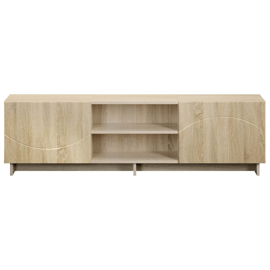 TV-standaard 140 x 34,5 x 40 cm Sonoma Eiken Bewerkt hout