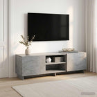 Tv-meubel 140x34.5x40 cm betongrijs bewerkt hout