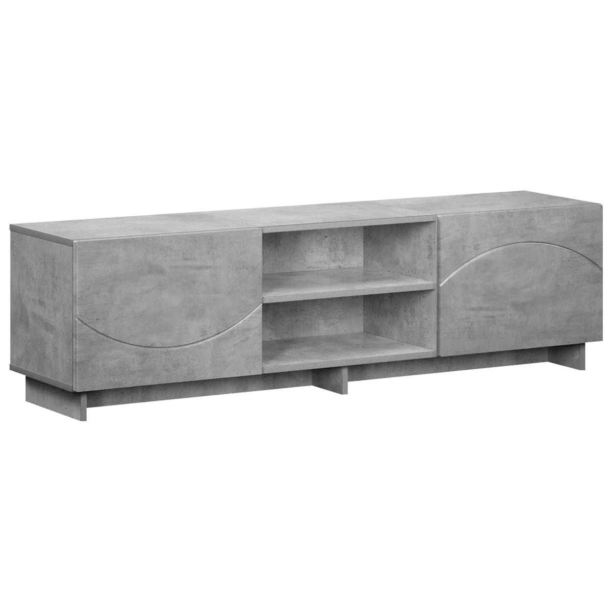TV-standaard 140 x 34,5 x 40 cm Betongrijs Bewerkt hout