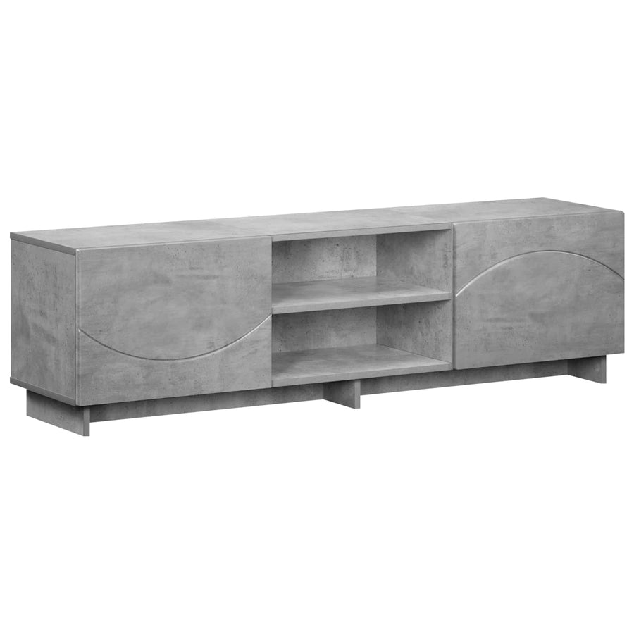 TV-standaard 140 x 34,5 x 40 cm Betongrijs Bewerkt hout