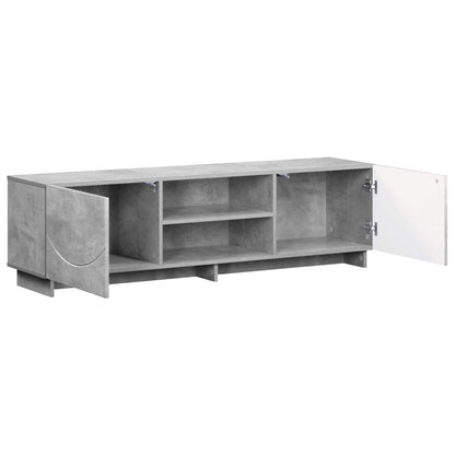TV-standaard 140 x 34,5 x 40 cm Betongrijs Bewerkt hout