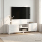 TV-standaard 140 x 34,5 x 40 cm Hoogglans Wit Bewerkt hout