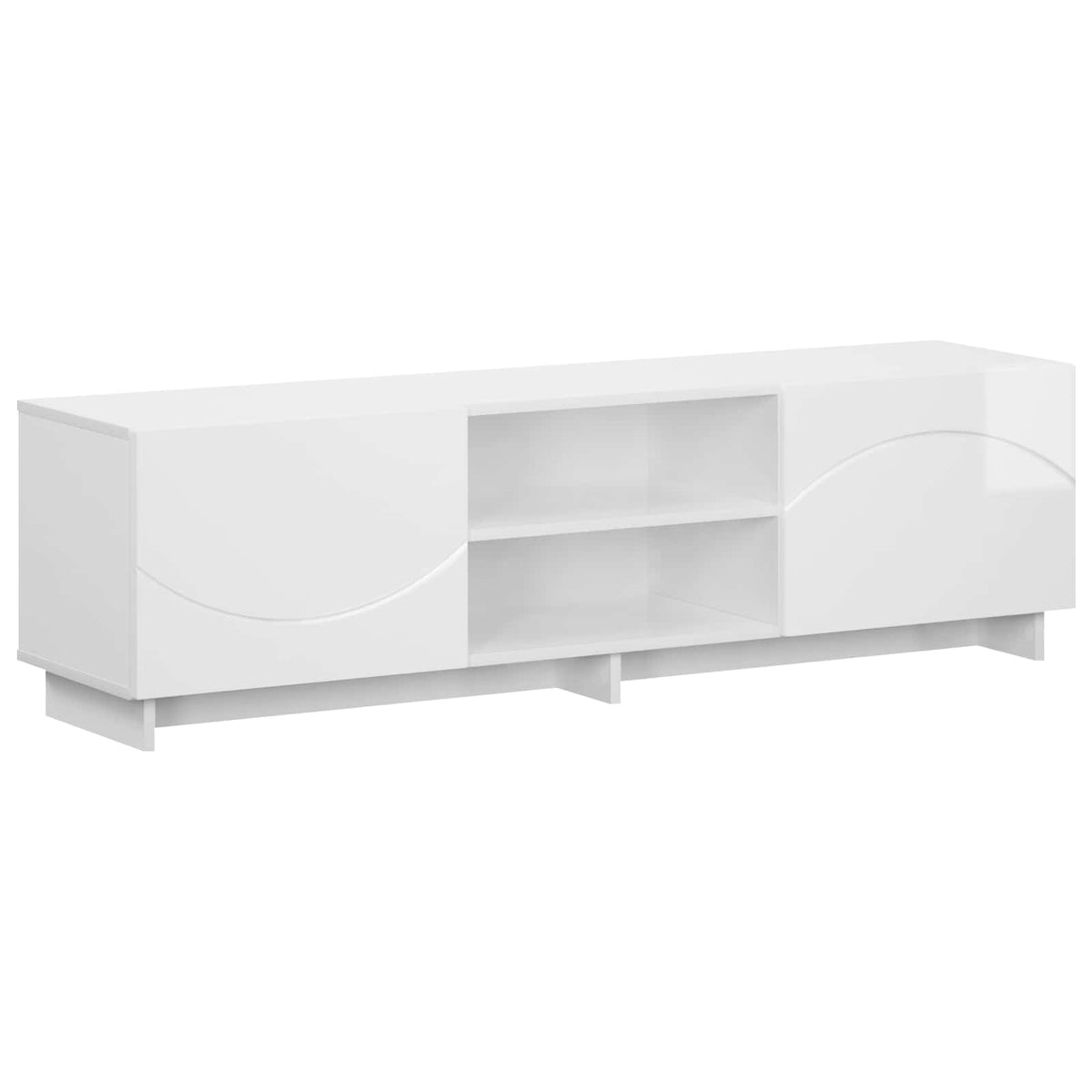 TV-standaard 140 x 34,5 x 40 cm Hoogglans Wit Bewerkt hout