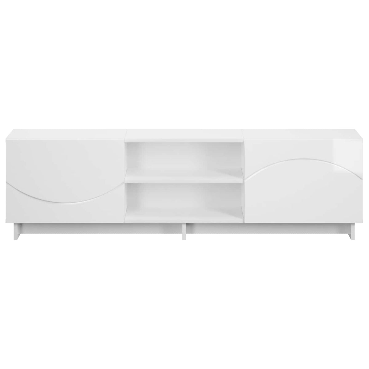 TV-standaard 140 x 34,5 x 40 cm Hoogglans Wit Bewerkt hout