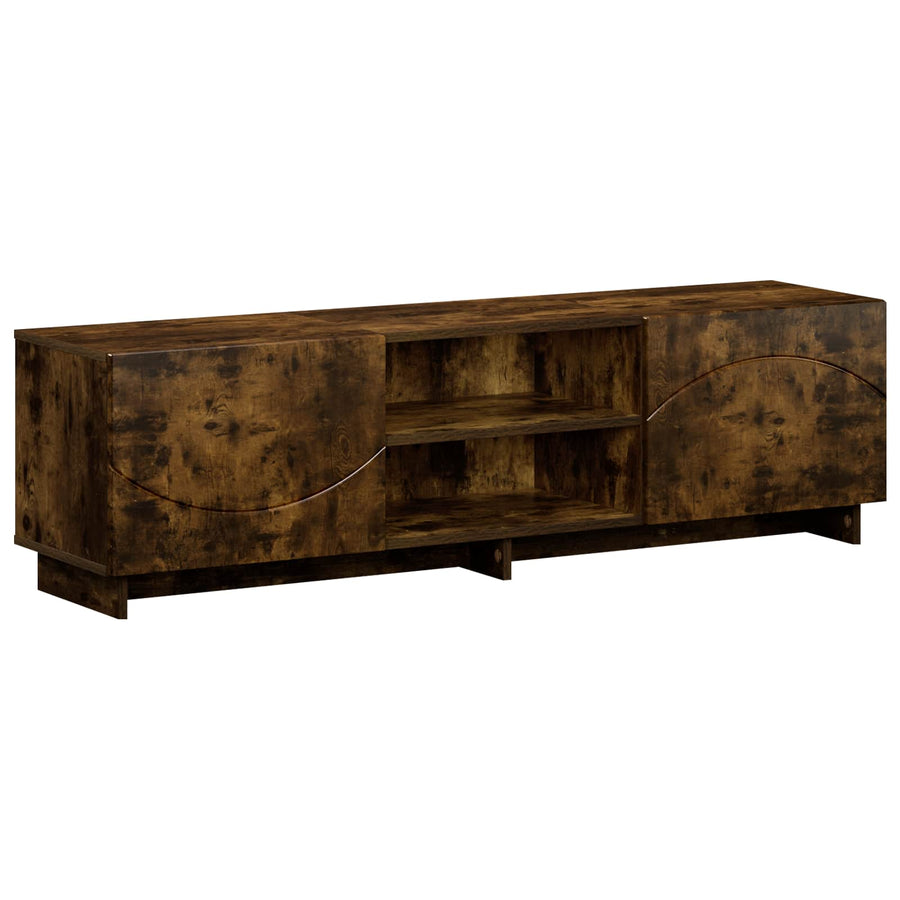 TV-standaard 140 x 34,5 x 40 cm Gerookt eiken Bewerkt hout