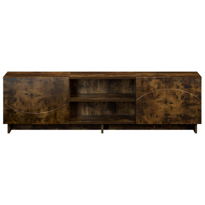 TV-standaard 140 x 34,5 x 40 cm Gerookt eiken Bewerkt hout