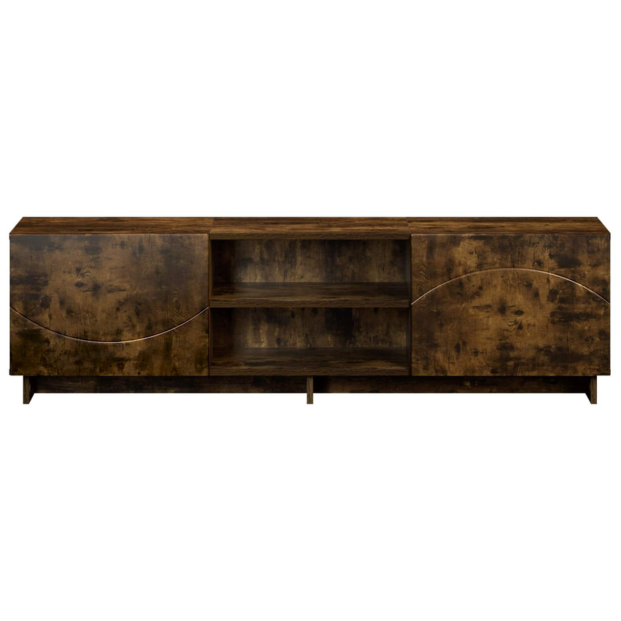 TV-standaard 140 x 34,5 x 40 cm Gerookt eiken Bewerkt hout