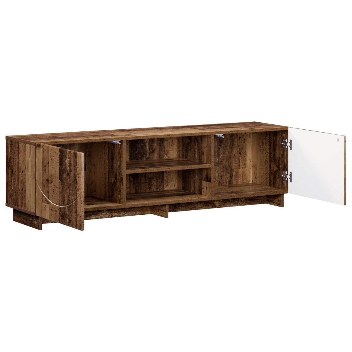 TV-standaard 140 x 34,5 x 40 cm Oud hout Bewerkt hout