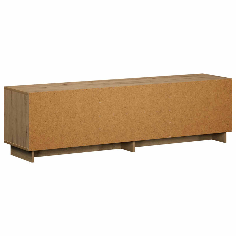 TV-standaard 140 x 34,5 x 40 cm Artisanaal eiken Bewerkt hout