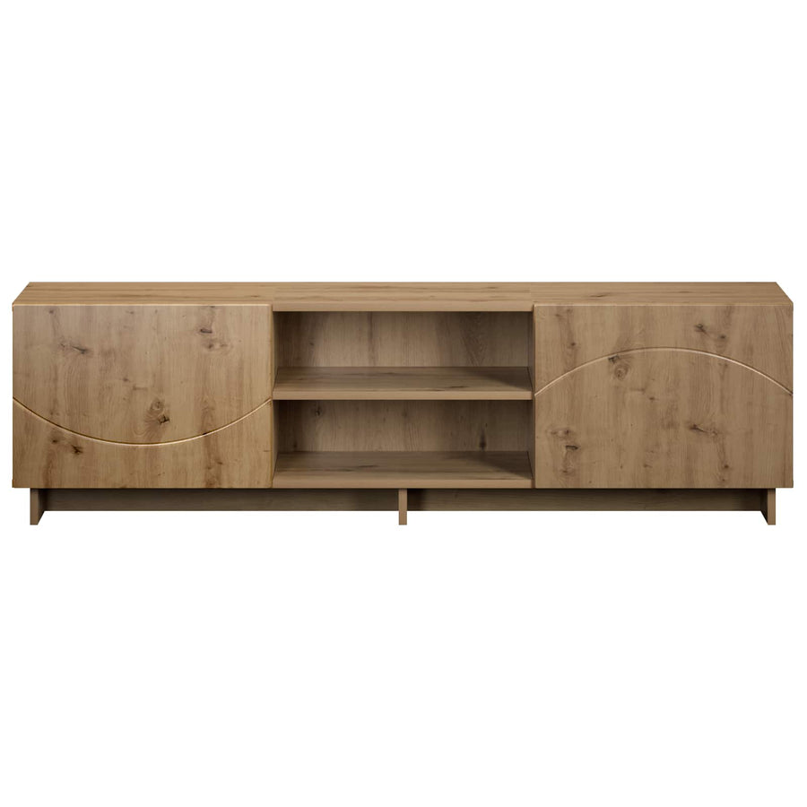TV-standaard 140 x 34,5 x 40 cm Artisanaal eiken Bewerkt hout
