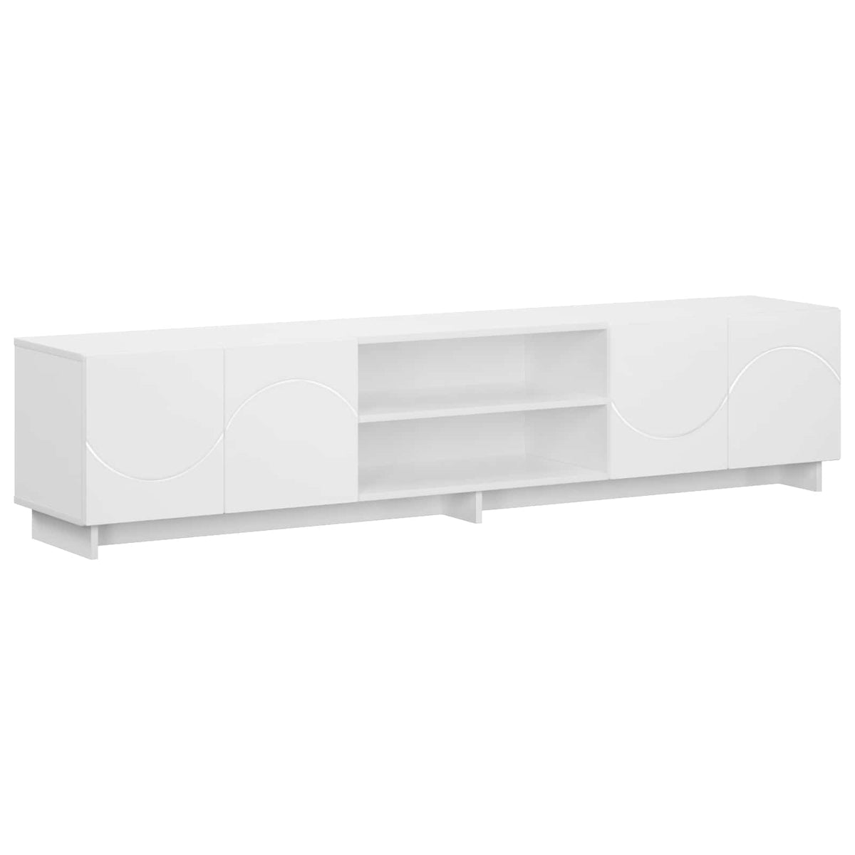 TV-standaard 180 x 34,5 x 40 cm Wit Bewerkt hout