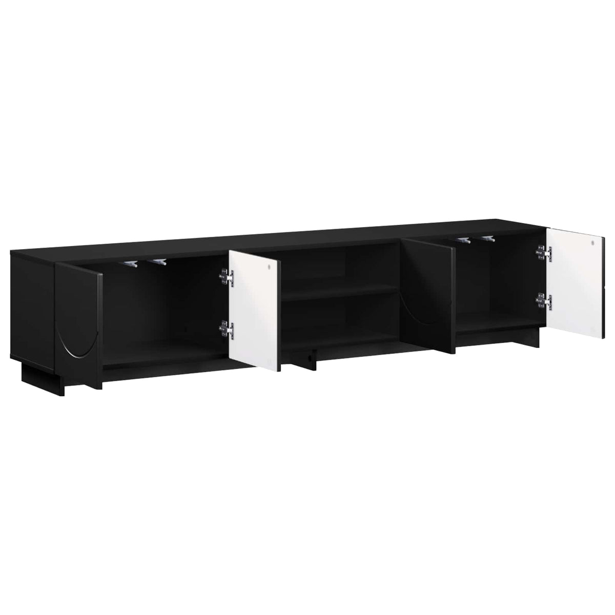 TV-standaard 180 x 34,5 x 40 cm Zwart Bewerkt hout
