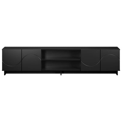 TV-standaard 180 x 34,5 x 40 cm Zwart Bewerkt hout