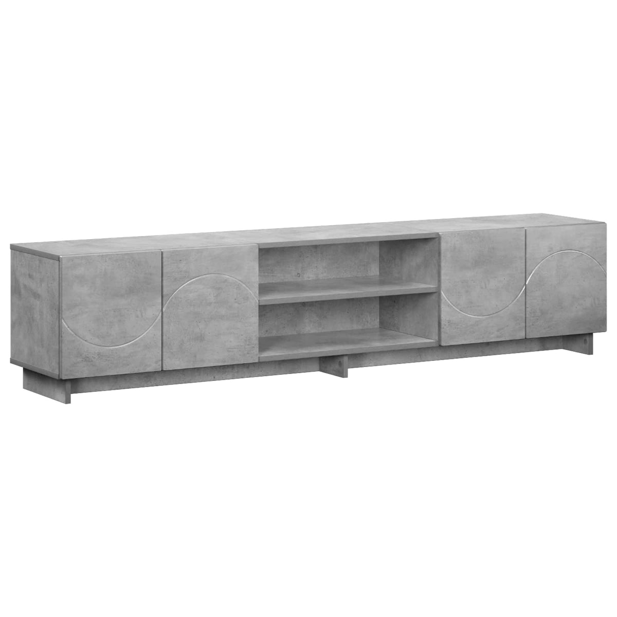 TV-standaard 180 x 34,5 x 40 cm Betongrijs Bewerkt hout