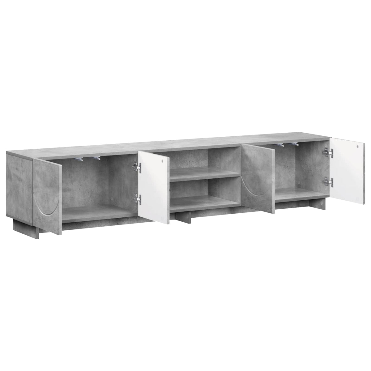 TV-standaard 180 x 34,5 x 40 cm Betongrijs Bewerkt hout