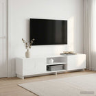 TV-standaard 180 x 34,5 x 40 cm Hoogglans Wit Bewerkt hout
