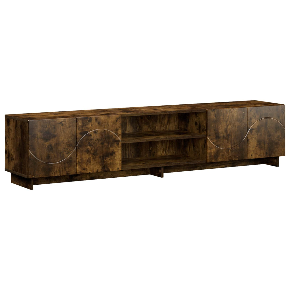 TV-standaard 180 x 34,5 x 40 cm Gerookt eiken Bewerkt hout