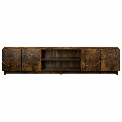 TV-standaard 180 x 34,5 x 40 cm Gerookt eiken Bewerkt hout