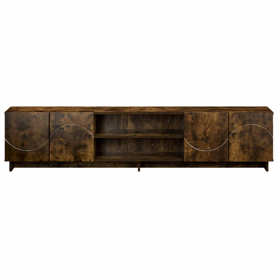 TV-standaard 180 x 34,5 x 40 cm Gerookt eiken Bewerkt hout