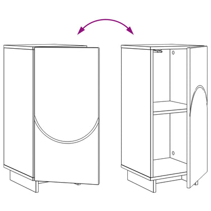 Dressoir Wit 33,5 x 34,5 x 75 cm Bewerkt hout