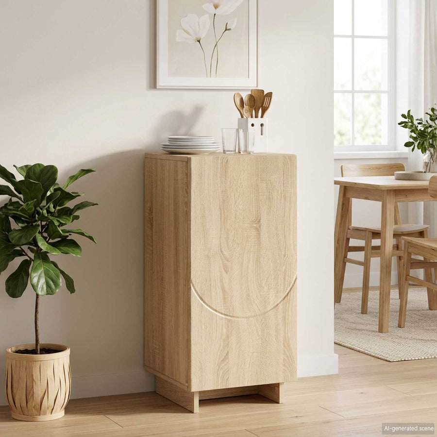 Dressoir Sonoma Eiken 33,5 x 34,5 x 75 cm Bewerkt hout