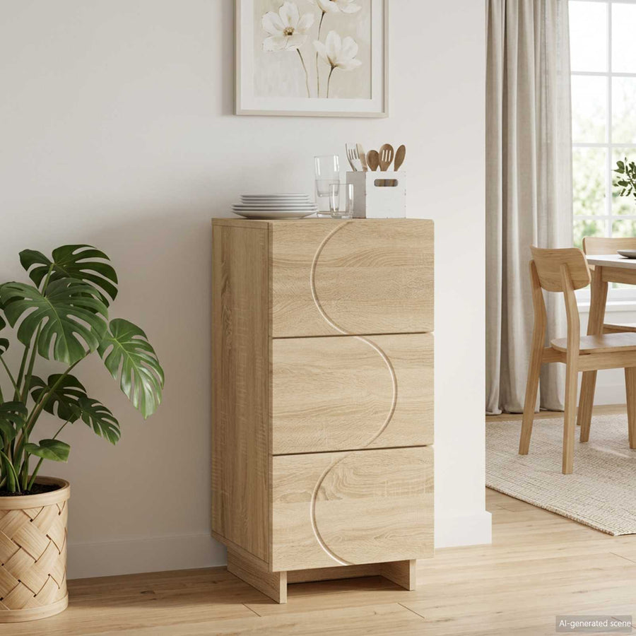 Dressoir Sonoma Eiken 33.5 x 34.5 x 75 cm Bewerkt hout