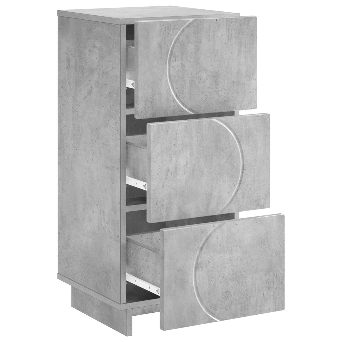 Dressoir Betongrijs 33.5 x 34.5 x 75 cm Bewerkt hout