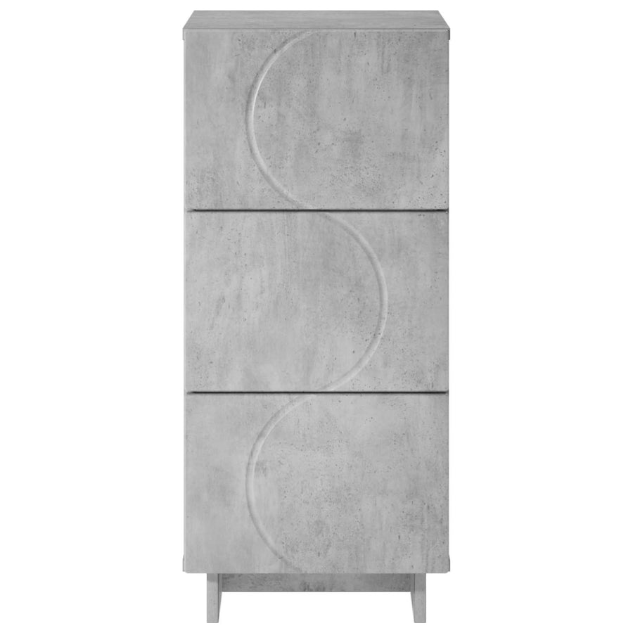 Dressoir Betongrijs 33.5 x 34.5 x 75 cm Bewerkt hout