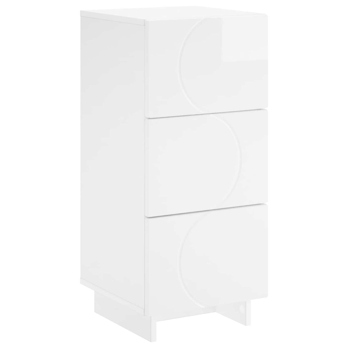 Dressoir Hoogglans Wit 33.5 x 34.5 x 75 cm Bewerkt hout