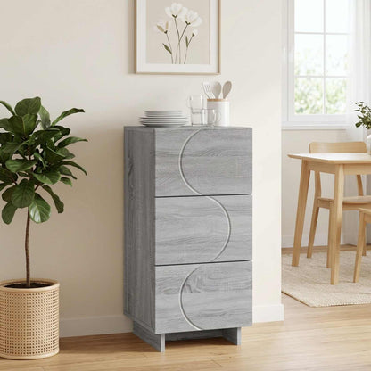 Dressoir Grijs Sonoma 33.5 x 34.5 x 75 cm Bewerkt hout
