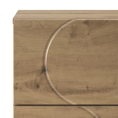 Dressoir Artisanaal eiken 33.5 x 34.5 x 75 cm Bewerkt hout