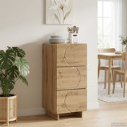 Dressoir bewerkt hout Artisanaal eiken 33.5x34.5x75 cm